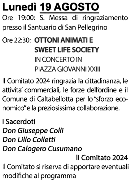 programma festa san pellegrino caltabellotta 19-agosto-2024