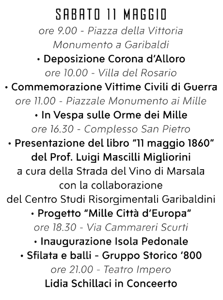 Manifestazioni Garibaldine Marsala 2024